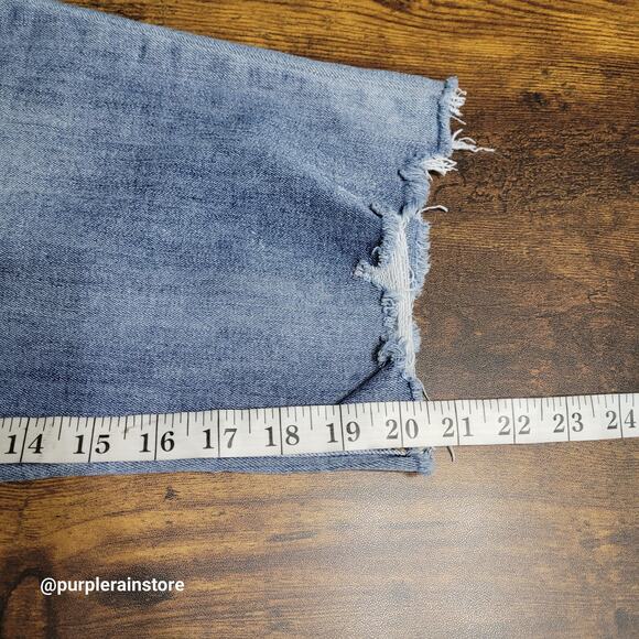 Judy Blue Jeans 22 W Boyfriend High Rise Raw Hem Medium Light Wash Stretch Denim - Picture 8 of 11